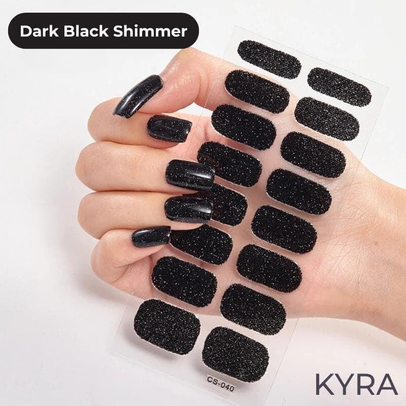 Dark Black Shimmer Gel Strip - KYRA