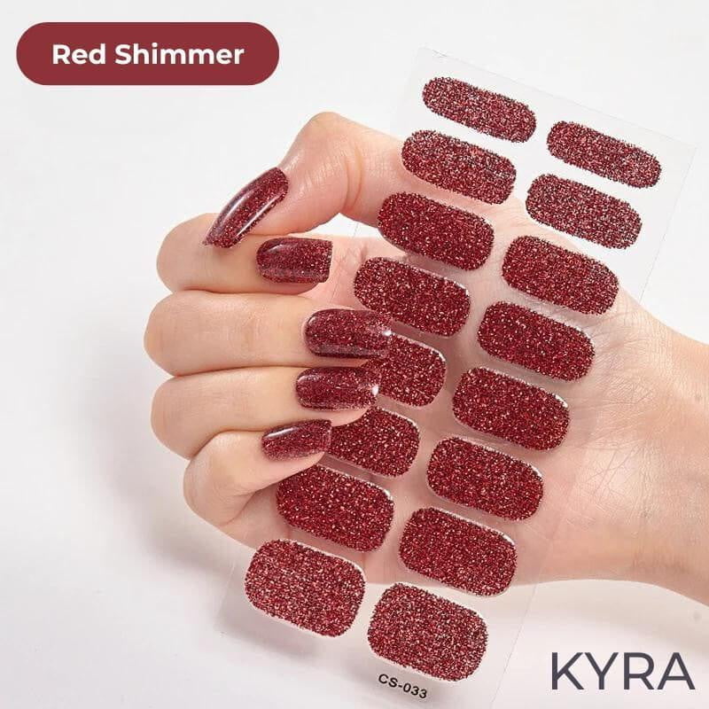 Red Shimmer Gel Strip - KYRA